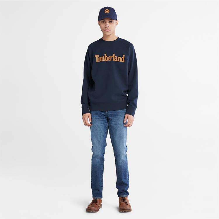 Timberland Fleece Crewneck Sweatshirt Men tops Deep-Sapphire-Blue A2JSV-433
