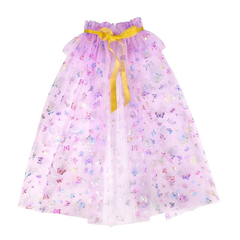 Cute Girls Princess Cape Mesh Elegant Dress Cape New Children Costume Cloak  Performance Accessory