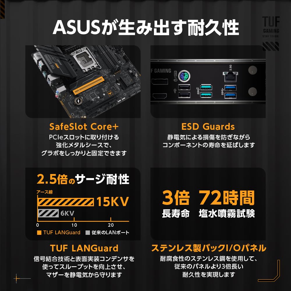ASUS TUF GAMING D4 Intel generation CPU compatible LGA1700 B760 DDR4 mATX authorized distributor product B760M-E 14th/13th/12th motherboard/domestic