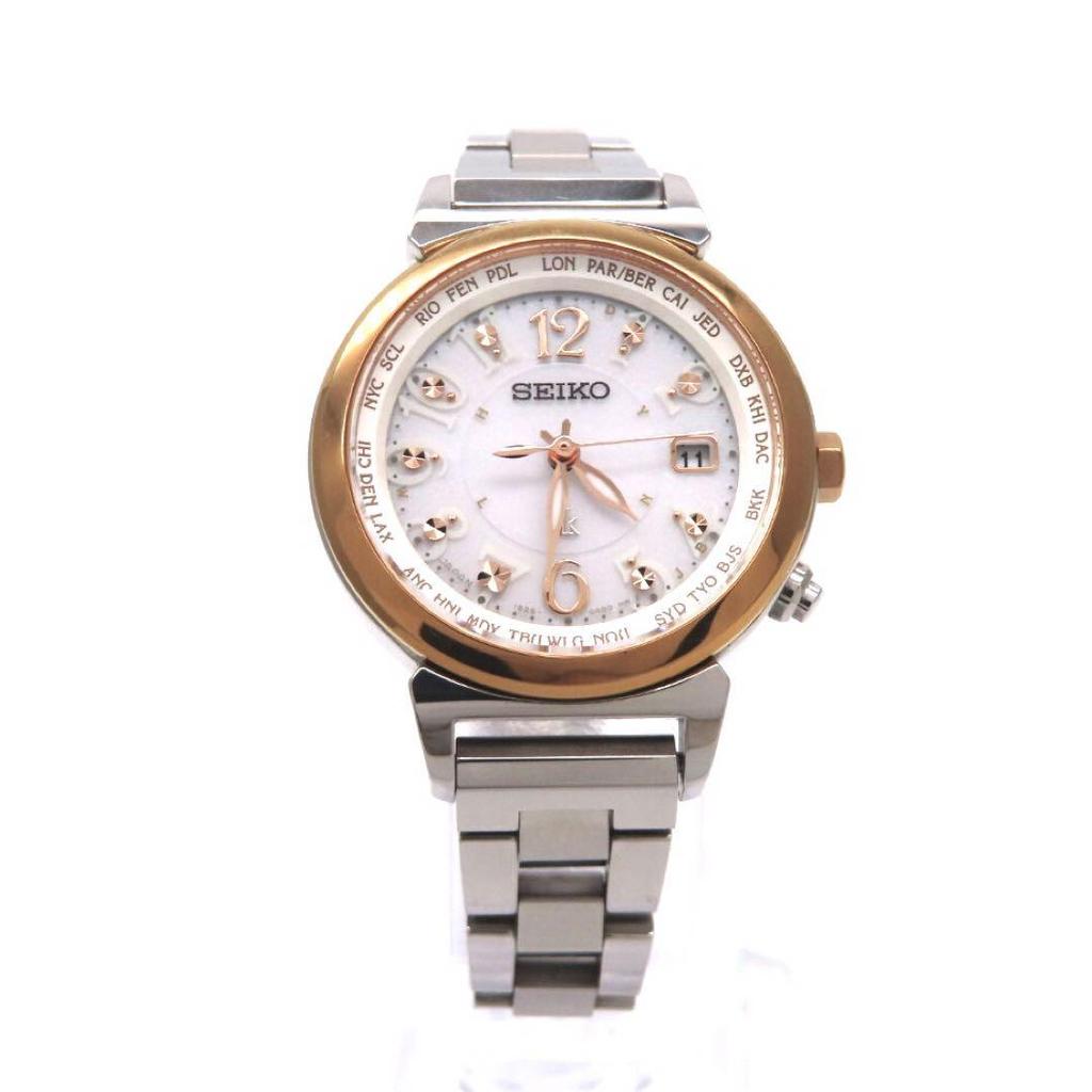 [USED] Seiko Rukia Radio-Controlled Solar Watch, Two-Tone, Women's, SSVV002