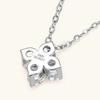 D Color 0.4ct Moissanite Necklace for Women Vvs1 Pass Test Imitation Diamond Pendant 925 Sterling Silver Luxury Jewelry