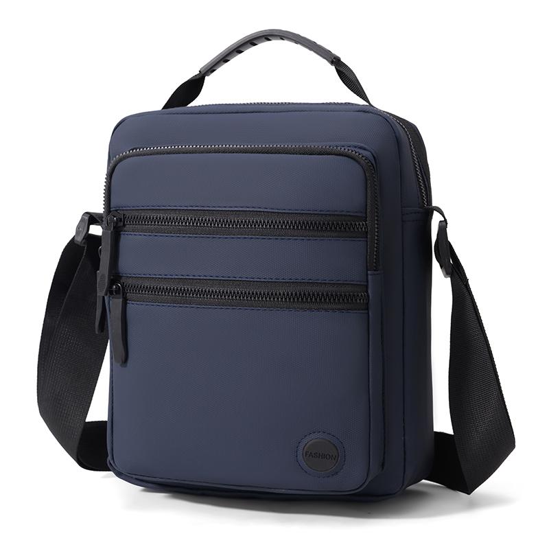 Men Oxford Crossbody Bag Multi Pocket Casual Shoulder Handbag for Travel Work