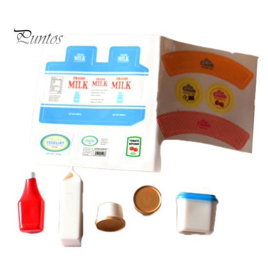 

5 шт./компл., миниатюрная еда, милые реалистичные смоляные крошечные банки с молоком, йогуртом, кетчупом, пластиковая модель игрушки для детей A