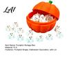 Pumpkin Storage Box Halloween with 20 Mini Ghosts for Candy & 3D Printed Treat Container Lid Trick or Treat Holiday Party Spooky Ghost Decorations