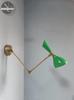 Mid Century Brass Diabolo Wall Sconce Pair: Italian Stinlovo Style