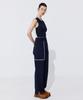 WNDERKAMMER Color-Block Point Linen Trousers_Navy