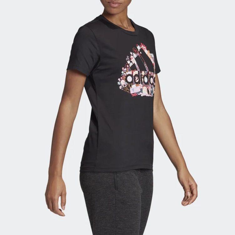 Adidas Set in Sleeve T Shirt Women's Black FJ5025