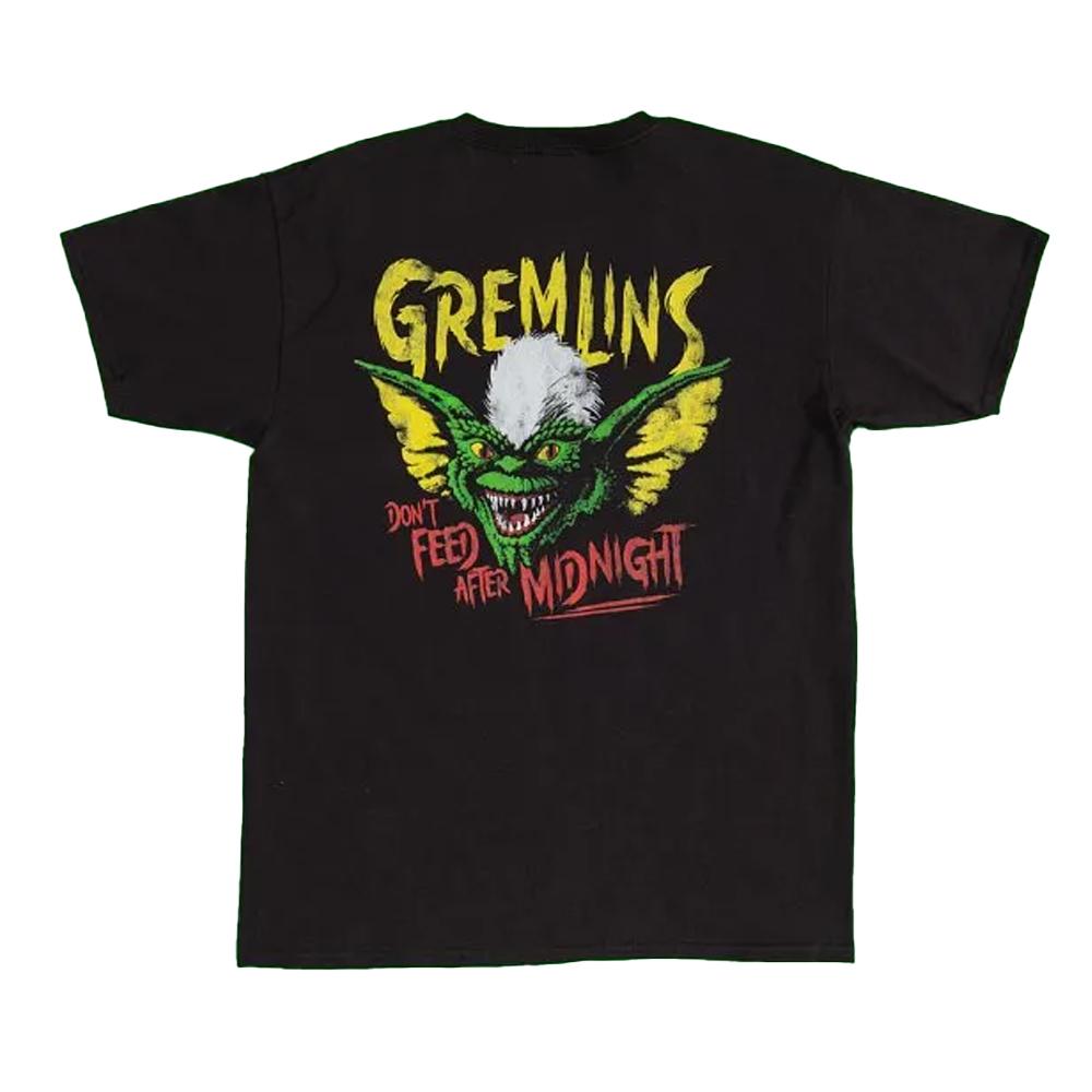 Gremlins Unisex Adult DonÂ´t Feed After Midnight Stripe Back Print T-Shirt