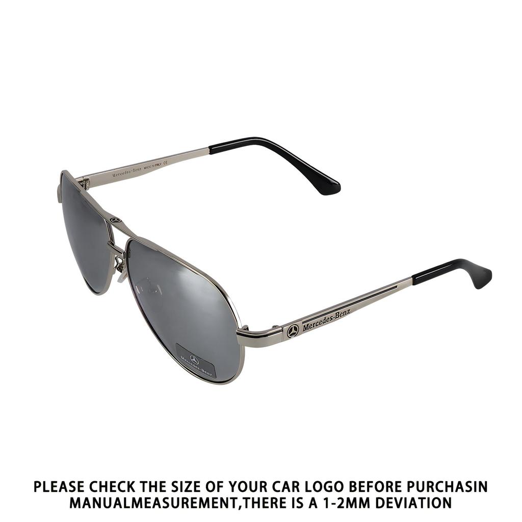 Autoaufkleber Auto Logo Sonnenbrille Fahrbrille Polarisiert Sonnenschutz für Mercedes Benz W177 CLS GLA GLC GLC GLK GLS SLK W204