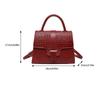 PU Leather Crossbody Bag For Ladies Functional Designs Shoulder Bag Casual Top Handle Purse Office Satchel Purses  Red