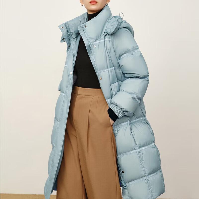 JUZI ANNACAU Light Oxygen Series Women's Long White Duck Down Puffer Jacket