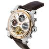 Ingersoll The Varsity Leather Strap Silver Skeleton Dial Automatic I15401 Men's Watch