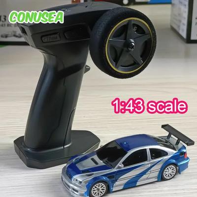 Carro de Corrida Drifting RC Veículo Escala Completa 1/43 Mini 4Wd Tração 4X4 Drift com Luz Modelo de Carro de Controle Remoto Brinquedo para Meninos Criança