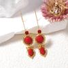 Vintage Elegant Alloy Resin Geometric Unique Ear Hook Earrings, High-end, Niche and Versatile Women's Style
