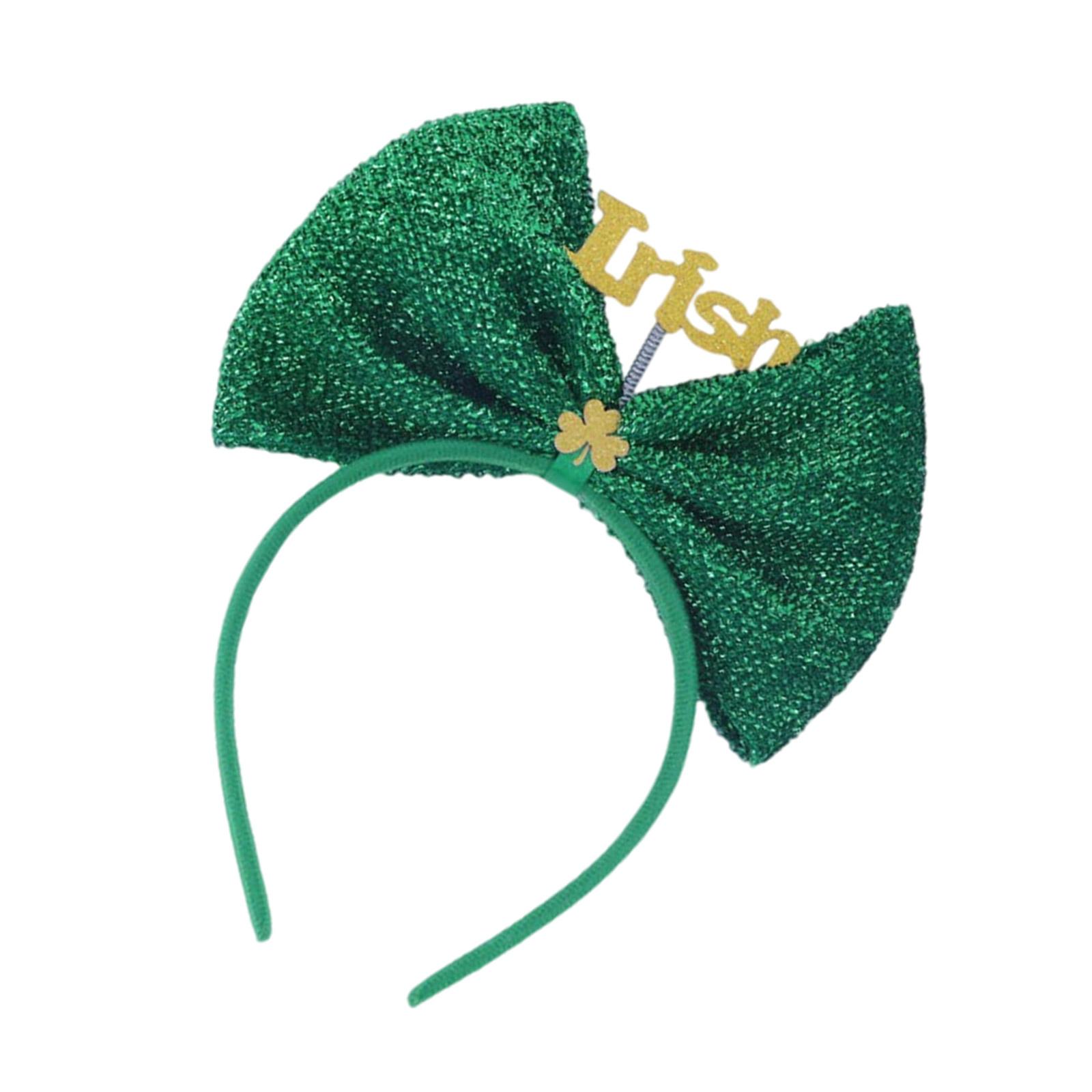 

Colorful Headband with Unique Bowknot and Shamrock Accents Hair Band for St. Patrick s Day and Carnival Festivities T1
