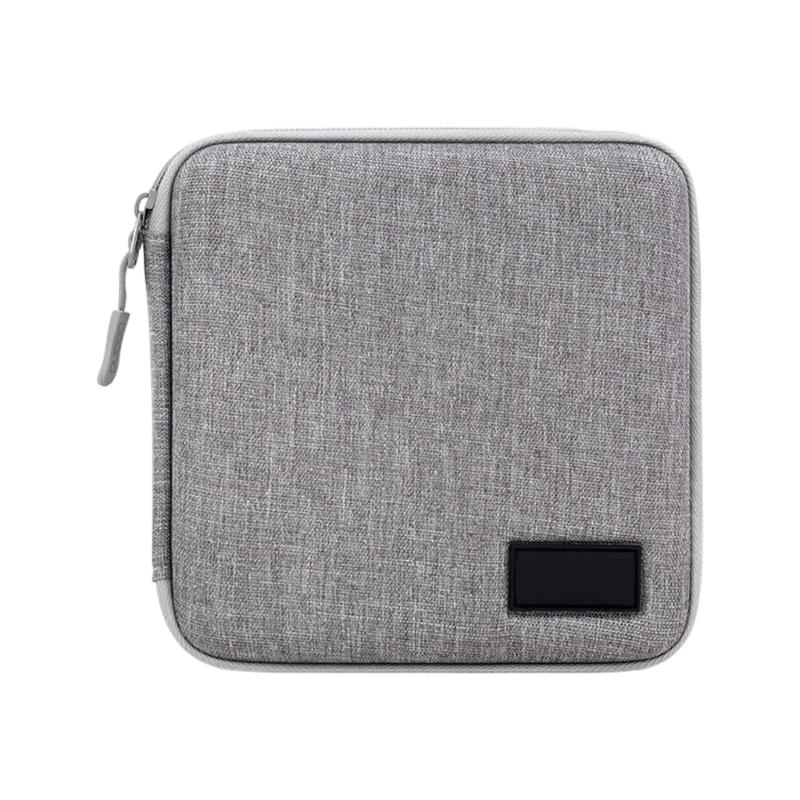 Чехол для хранения CD и Blu-ray дисков с мягкой подкладкой и водонепроницаемой Оксфордской тканью. Вмещает 32 диска для усиленной защиты серый