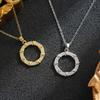 Women's Trendy Korean Zircon Donut Titanium Necklace