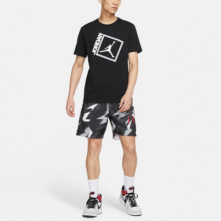 Jordan Jumpman Box SS Breathable Sports Casual Letter Print Short Sleeve T-Shirt Men Tops Black DA9901-010