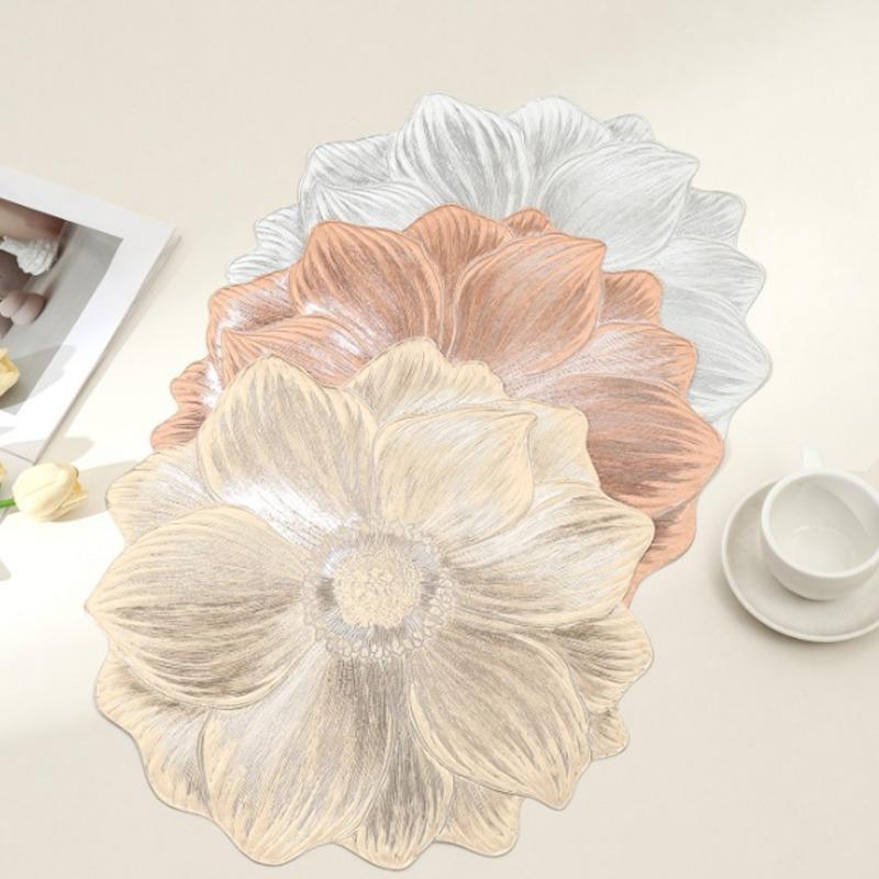 New Sunflower Placemat Heat-proof Pvc Washable Heat-insulating Mat Hotel Restaurant Decorative Table Mat 38cm