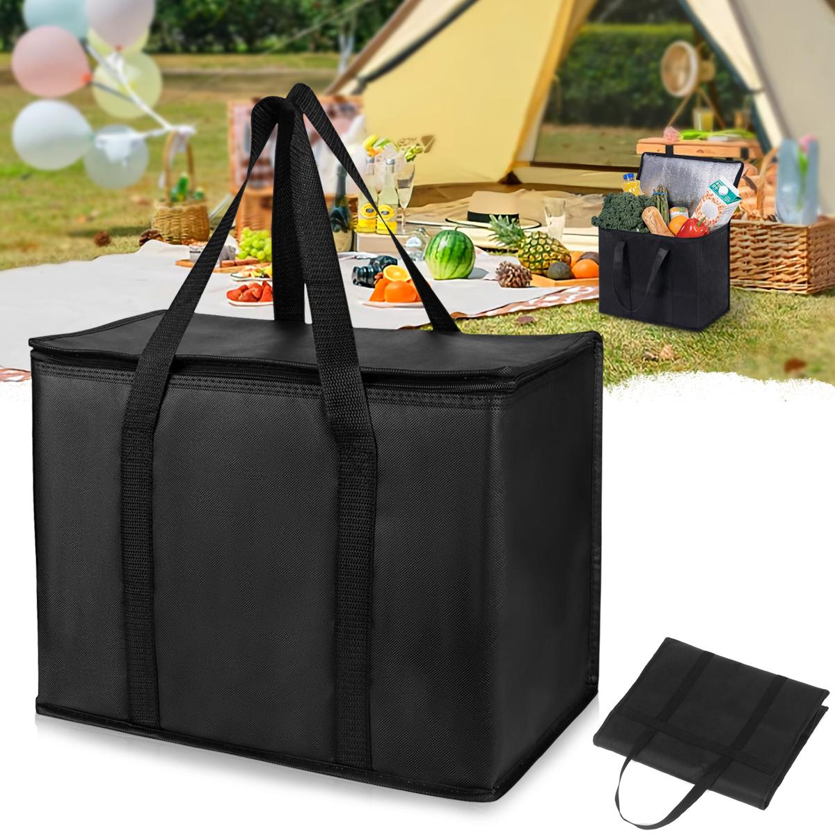 large-capacity waterproof canvas material multifunctional durable lunch bag picnic bag portable outdoor picnic camping handbag L