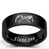 'I Love You' Hand in Pattern 6MM Width Couple Rings Fashion for Lovers Stainless Steel Jewelry Gifts