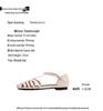 2025 Damen Atmungsaktive Gewebte Flache Sandalen - Geschlossene Zehen, Ein Schnalle, Sommermode, Römischer Stil