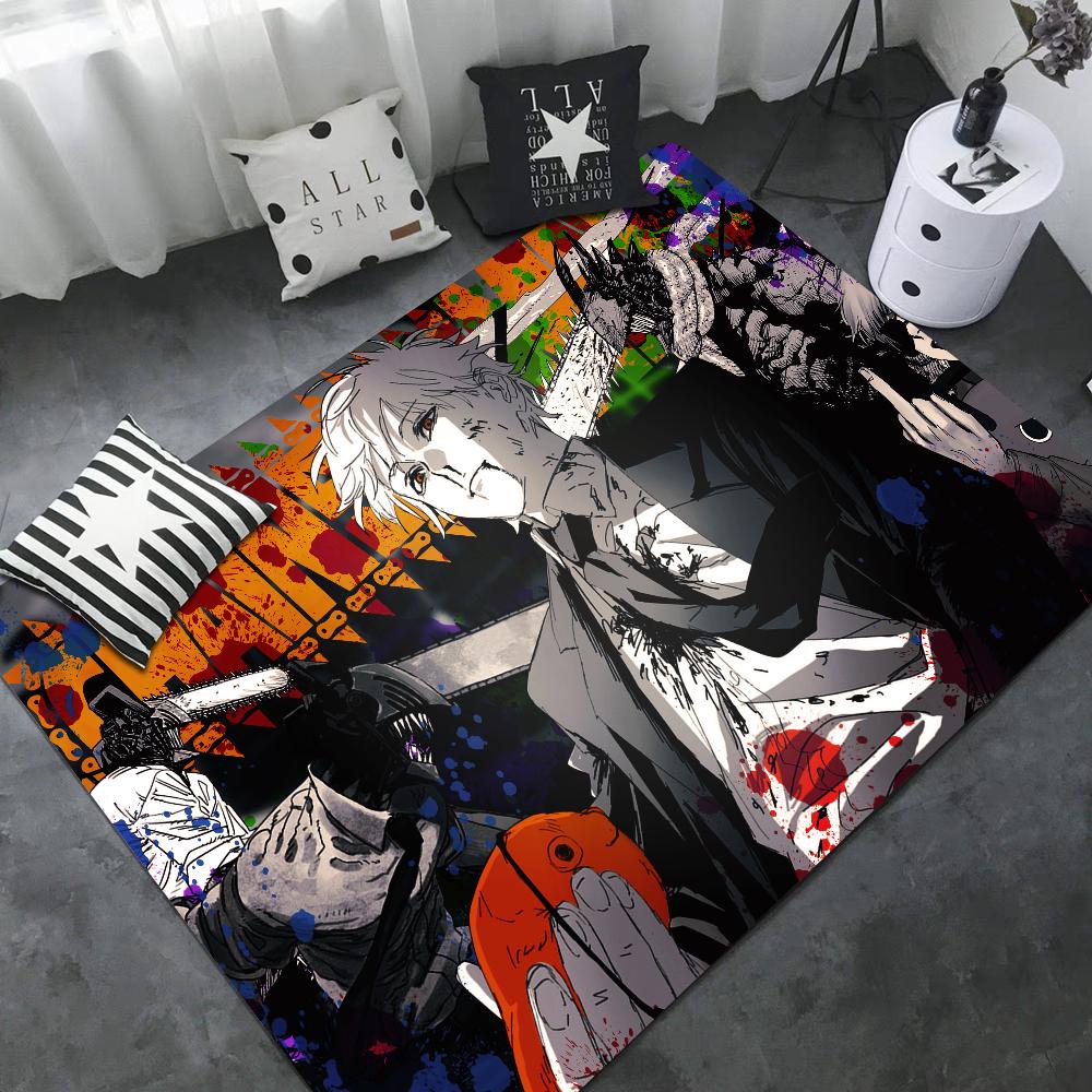Anime Chainsaw Man Floor Mat Cheaper Anti-slip Modern Living Room Balcony Printed Bedside Mats