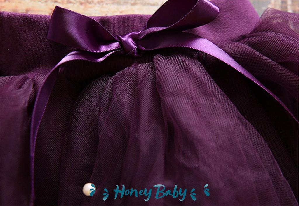 Honey Baby Tulle Fluffy Kids Dress Skirt Costume with Princess Tulle Perfect for Stage Dance and Weddings Children's Skirt, Ribbon, Skirt, School,