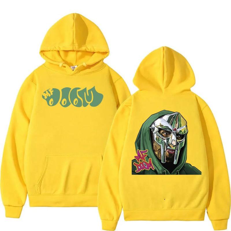 Singer Mf Doom Madlib Madvillain Metal Face Pullover Hoodie Fabric Street Fashion Hoodie Casual Running Sweatshirt