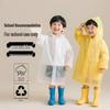 Children's Disposable Extended One-Piece EVA Raincoat with Backpack Cape