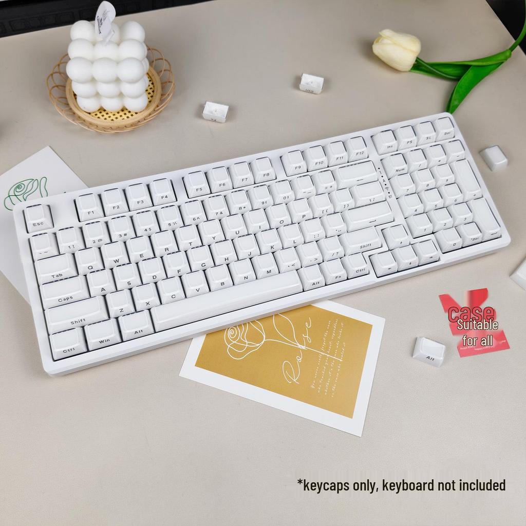 XVX Crystal Jelly 113-Unit Two-Color Mechanical Keycaps with Side Engraving
