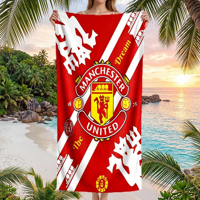 Manchester Football Fashion Beach Towel: Ideal for Summer Adventures Soft, absorbent and quick drying suitable for swimming and bathing