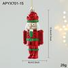 New red and green plastic pendant sticky powder cartoon Christmas pendant ins three-dimensional Christmas tree window decoration