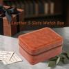 Juntan Hard Travel Watch Case Storage Organizer for Watches and Zippered PU Leather Watch Travel Box for Ring and Watch Storage for Men and Women