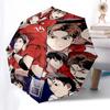 1pc Outdoor Umbrella with Haikyuu! Characters - Automatic Opening/Closing, Portable Tri-Fold Design, 8-Rib Iron Frame - Perfect Gift for Fans, Tr