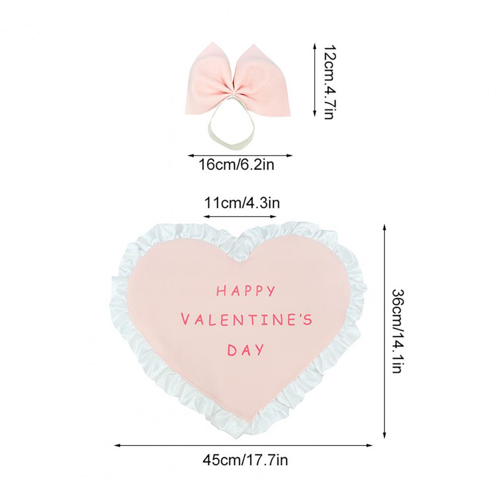 Valentine Day Porch Goose Outfit Heart-themed Goose Costume Valentine's Day Goose Costume Set 23 Inch Porch Decoration for Yard