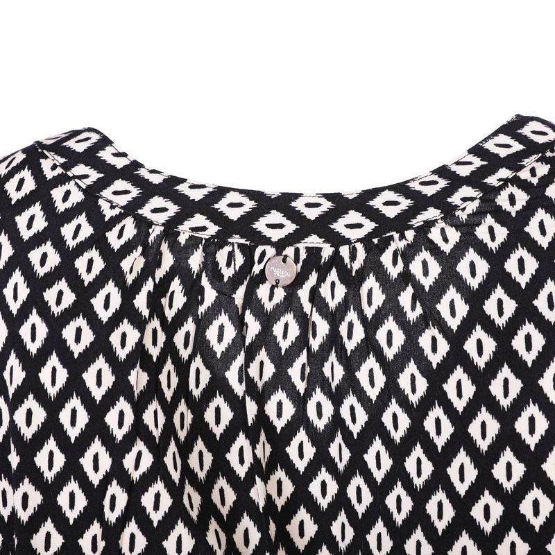 Robe dayia imprimé graphique noir et blanc Femme DEELUXE 74
