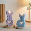 1PC Love Rabbit Candle Resin Silicone Mold, Easter DIY Glue Rabbit Plaster Ornament
