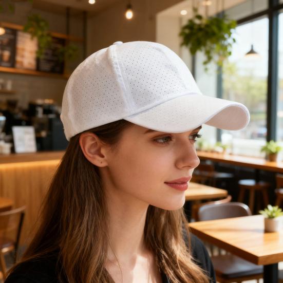 Baseball Hat Breathable Mesh Design Lightweight UV Proof Sun Hat Solid Color Adjustable Outdoor Sport Hat Headwear