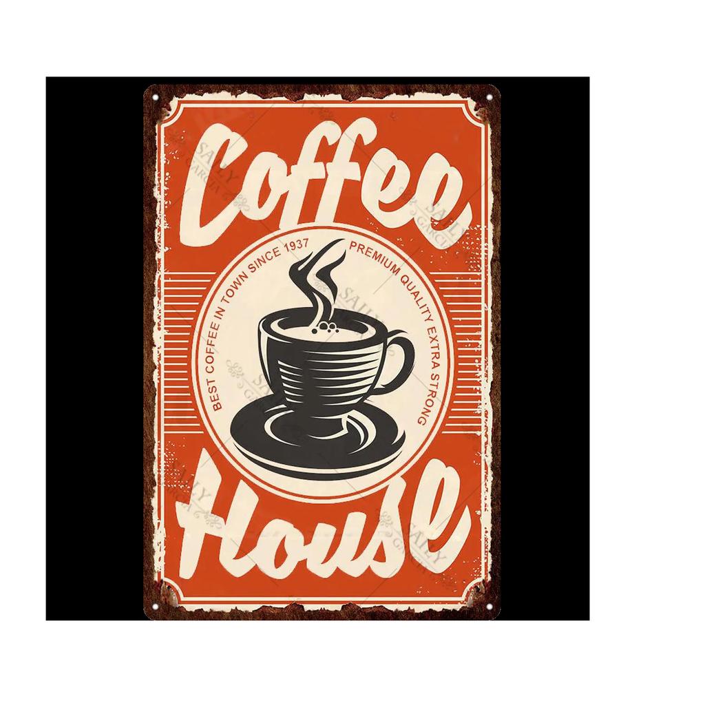 Vintage Chokladaffisch Godis Metallskylt Reklam Vägg Bar Hem Konst Kök Butik Retro Dekor Metall Väggmålning Dekoration