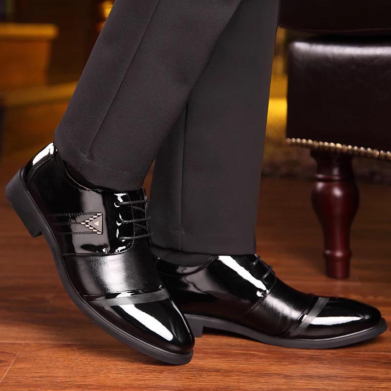 New Fashion Men's Business Leather Shoes Plus Size Casual Flats Male Casual Wedding Shoeses