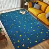 Stars Blue Crystal Velvet Chair Mat Area Rug - Non-Slip, Floor Mat, Office Desk Chair Rugs, Bedroom Decor.Christmas Gift-1106149