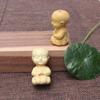 Home Decor Boxwood Carved DIY Little Monk Figurines Key Chain Pendant Car Ornament Buddha Statue