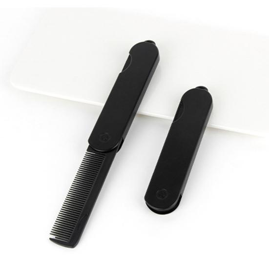 Folding 2 in 1 Hair Comb for Men Fluffy Texture Styling Comb Voluminous Wide Toothed Pocket Comb for Travel Everyday Hair Beard Mustache Grooming