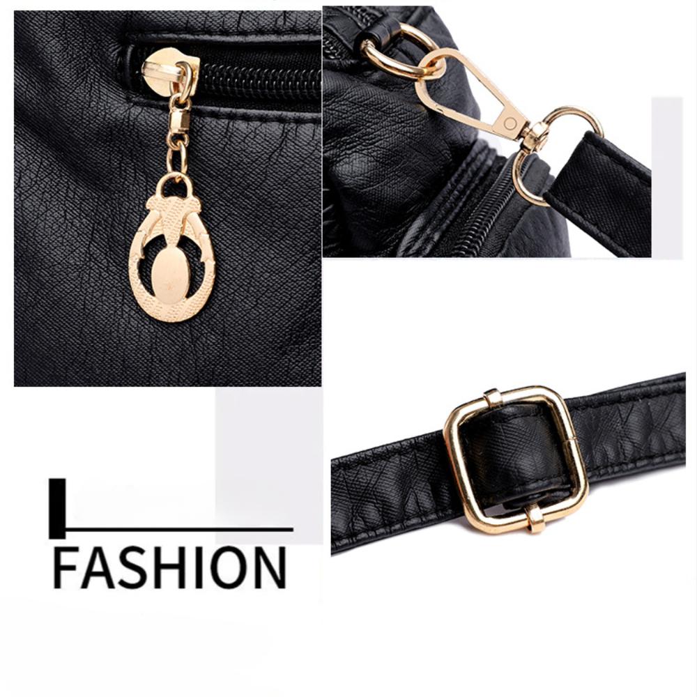 Retro Fashion Multifunctional Handbag with Rivet Decoration, Single Shoulder Diagonal Cross Women's Handbag