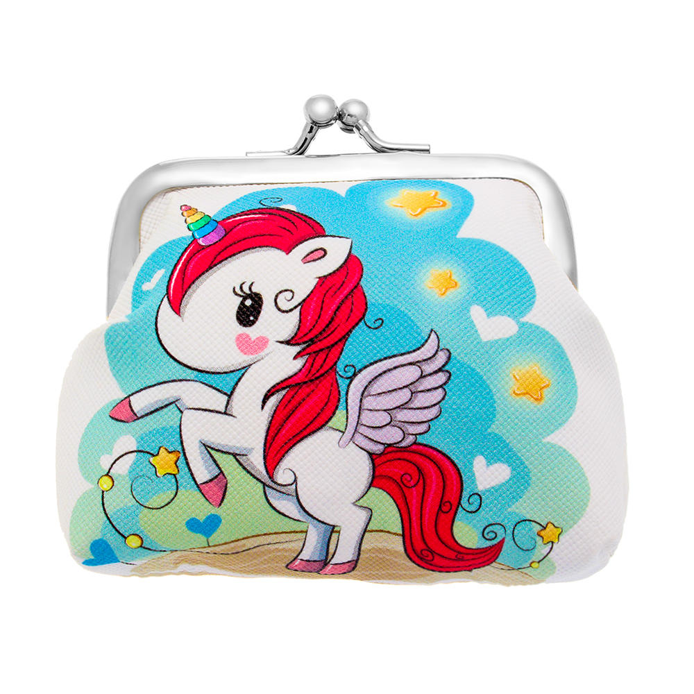 Women's Wallet Mini Unicorn Wallet Card Holder Case Coin Purse Clutch Change Bag Children's Wallets Change Holder Bags