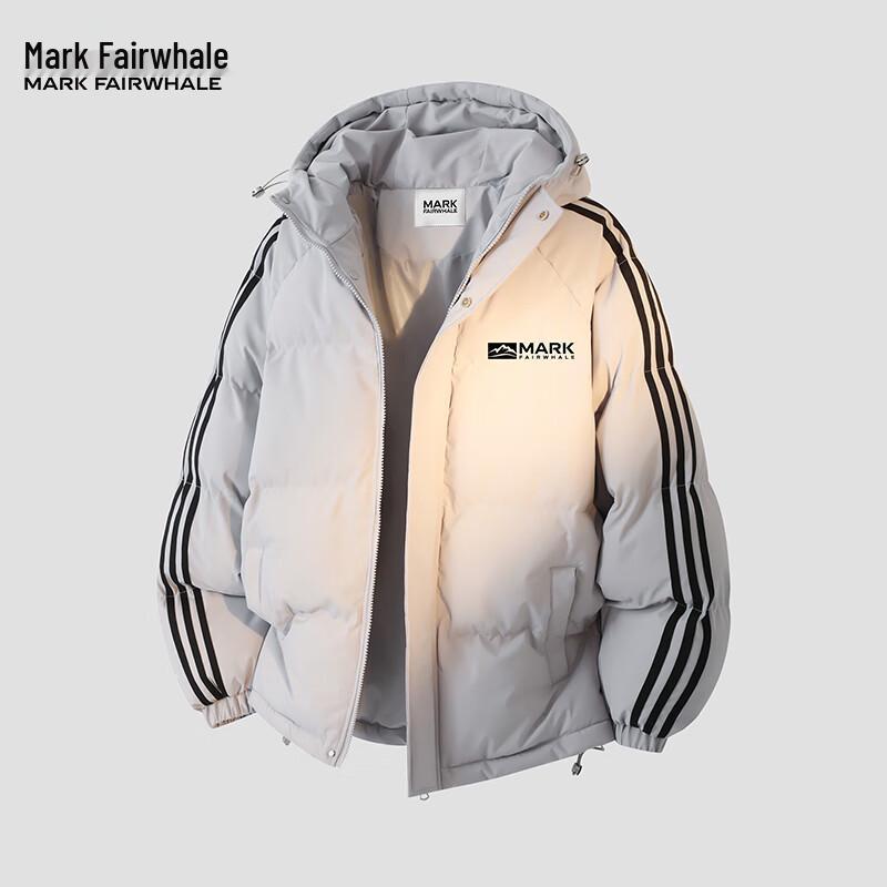 Mark Fairwhale Men's Hooded Three-Stripe Padded Jacket