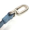 Prada With Strap Zip Around Logo 6 Keys Key Case Leather Blue