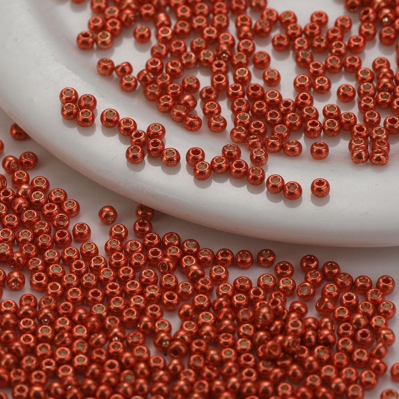 Premium 2.0mm Gold and Silver Glass Round Beads for DIY Jewelry Making