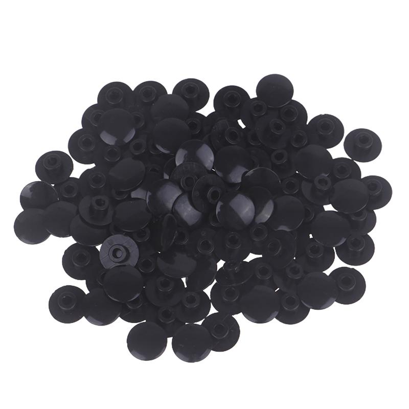 100Pcs/Set Round Buckle Plastic Button Set Garden Shoe Back Buckle Plastic Universal Beach Repair For Boys And Girls